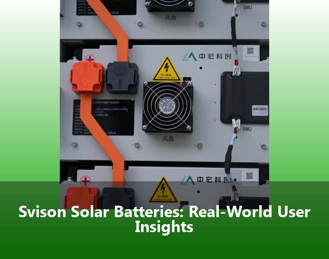 Svison Solar Batteries: Real-World User Insights